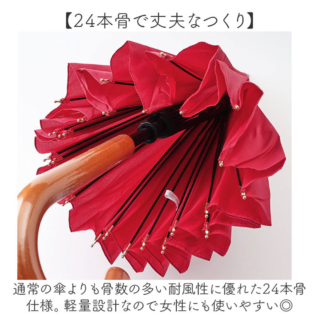 バックヤードファミリー BACKYARD FAMILY Natural basic 58cm 24本骨 傘 （グレージュ） グレージュ