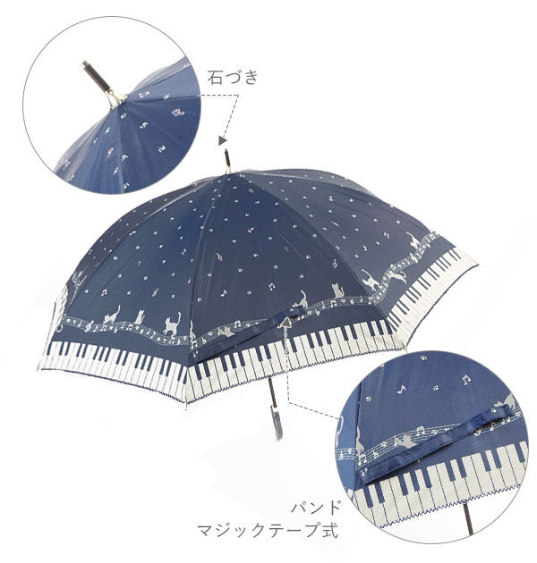 ノーブランド No Brand 晴雨兼用 シルバーコーティング 長傘