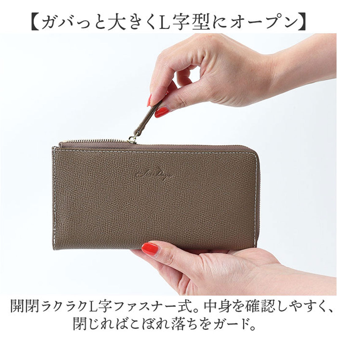 バックヤードファミリー BACKYARD FAMILY Digne レザースリムロングウォレット byLIZDAYS （グレーベージュxイエロー） グレーベージュxイエロー