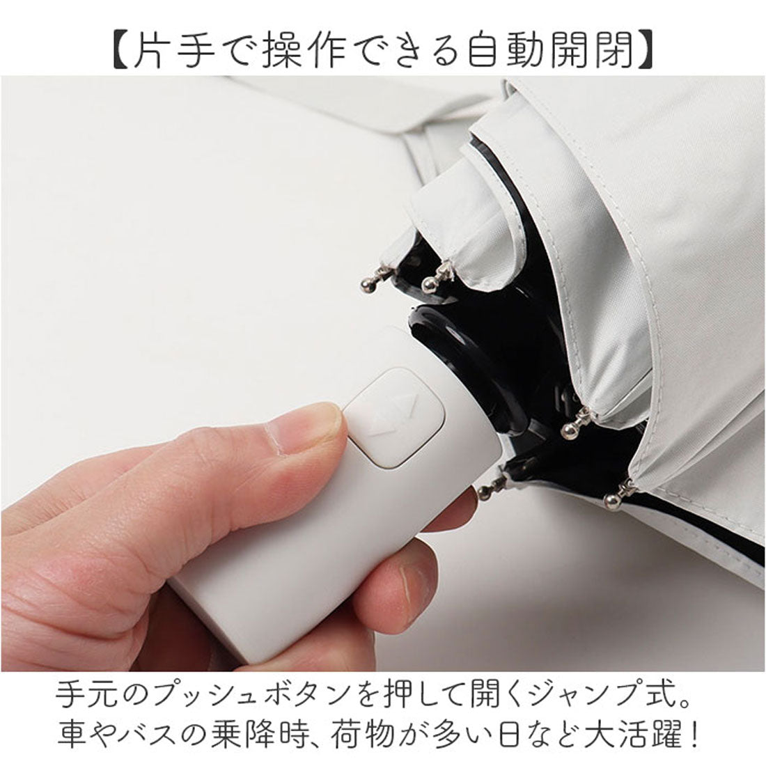 バックヤードファミリー BACKYARD FAMILY UV 自動開閉 折りたたみ傘 53cm （コットンピンク） コットンピンク