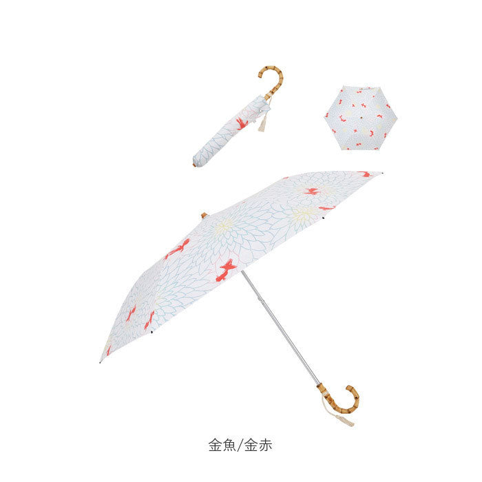 ノーブランド No Brand 河馬印本舗 晴雨兼用2段ミニ折りたたみ日傘 50cm