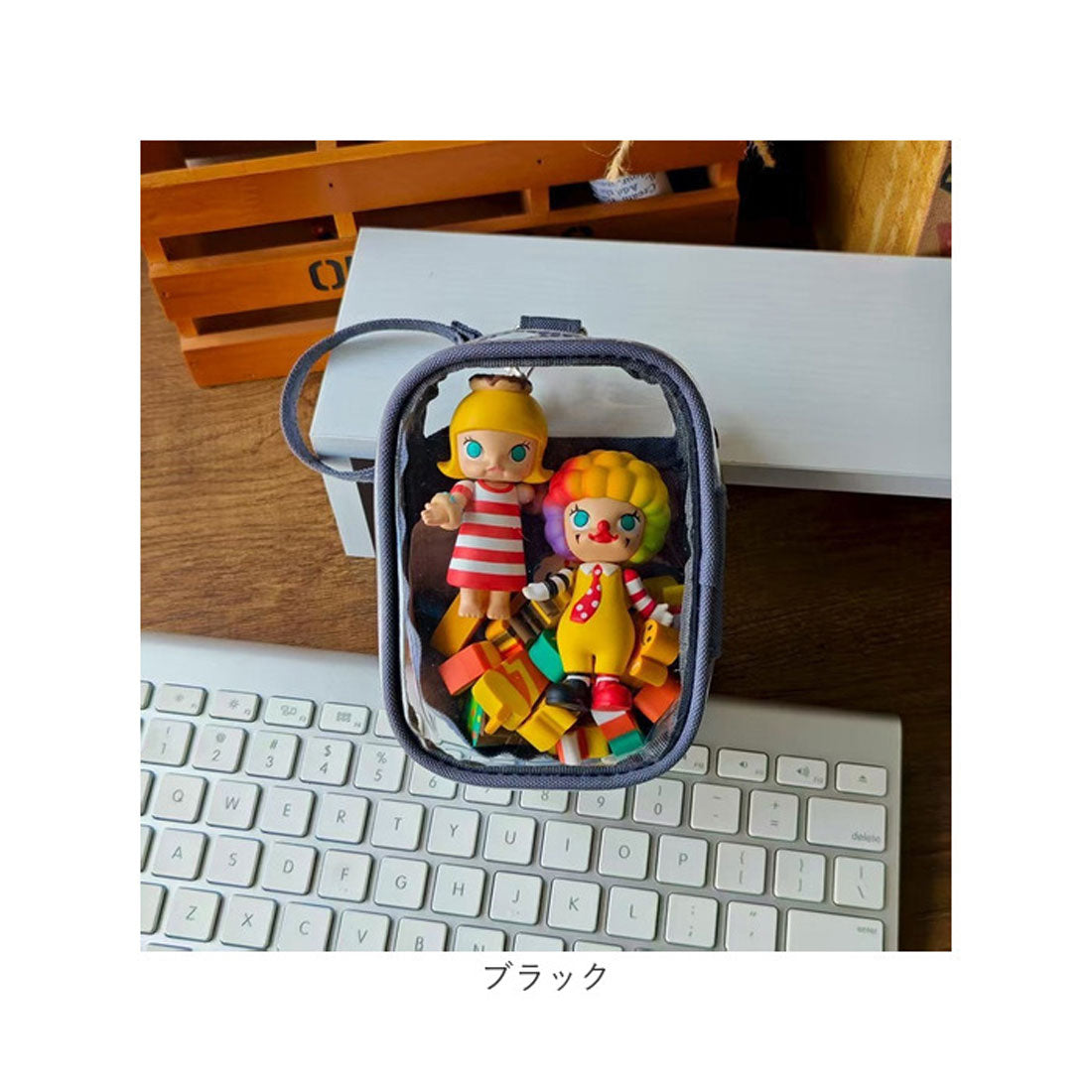 バックヤードファミリー BACKYARD FAMILY ぬいポーチ 推し活 ぬい活 （ブラック） ブラック