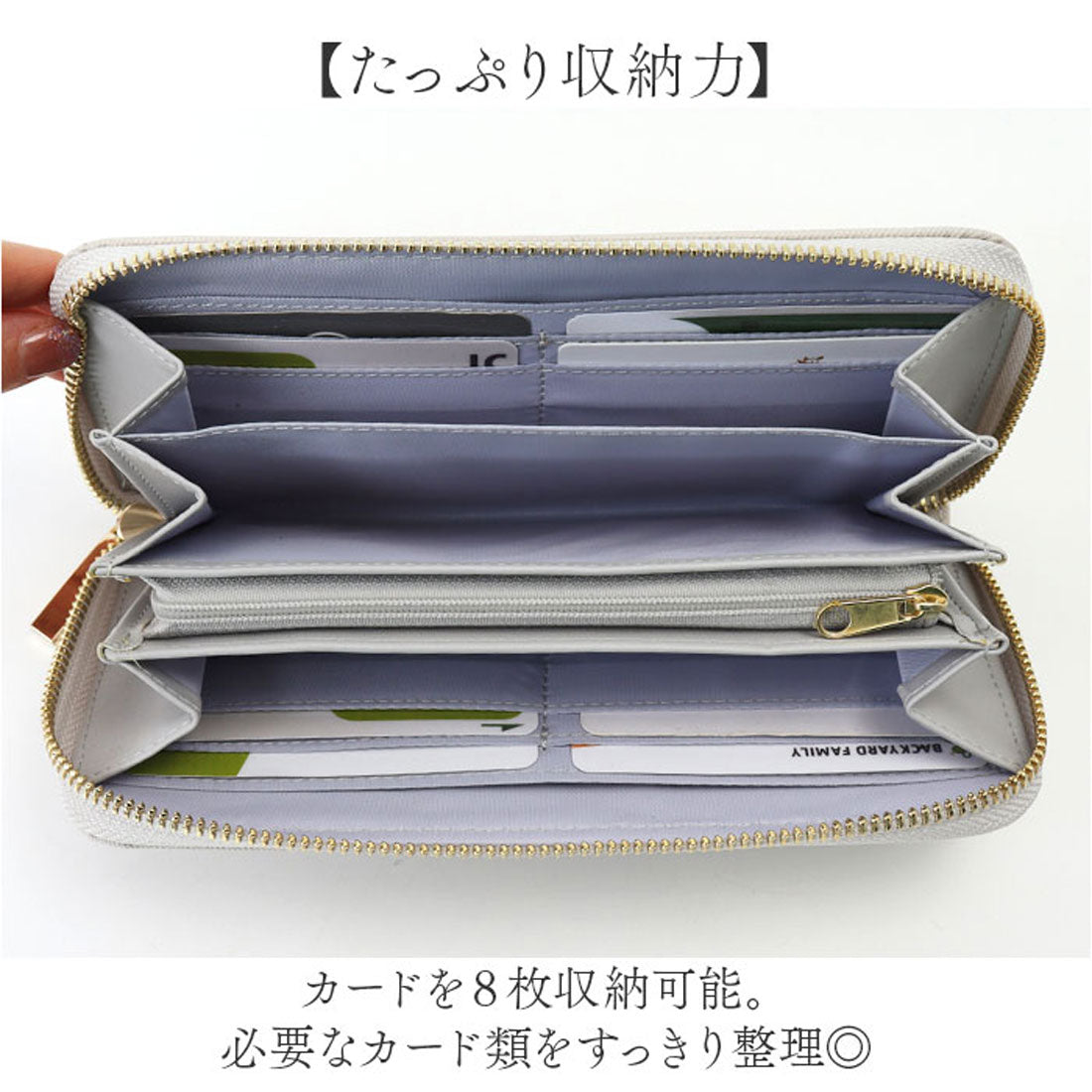 バックヤードファミリー BACKYARD FAMILY レディース長財布 （ハーフハートPU） ハーフハートPU