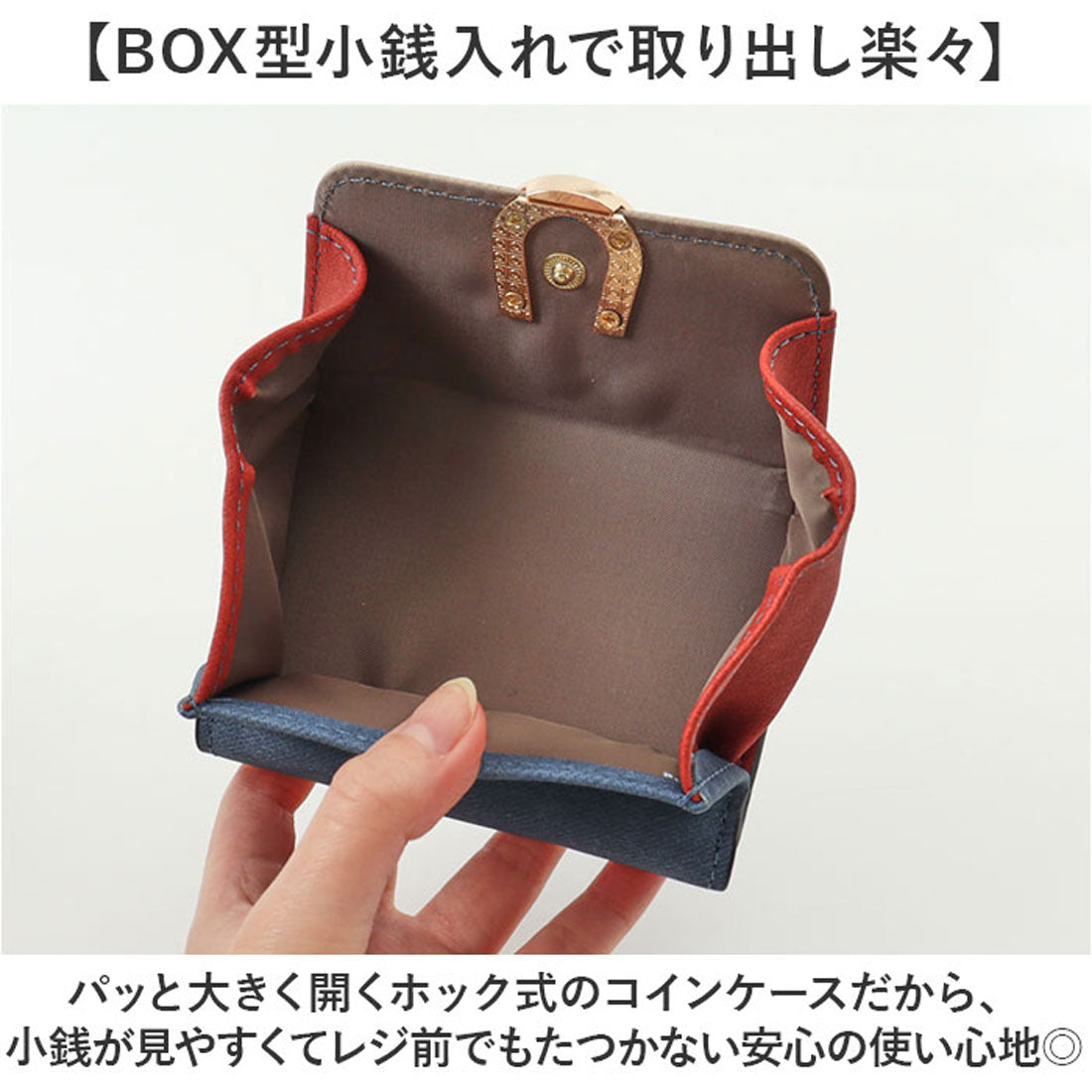 バックヤードファミリー BACKYARD FAMILY エポメタルデニムライクトライカラー 二つ折り財布 （モカ） モカ