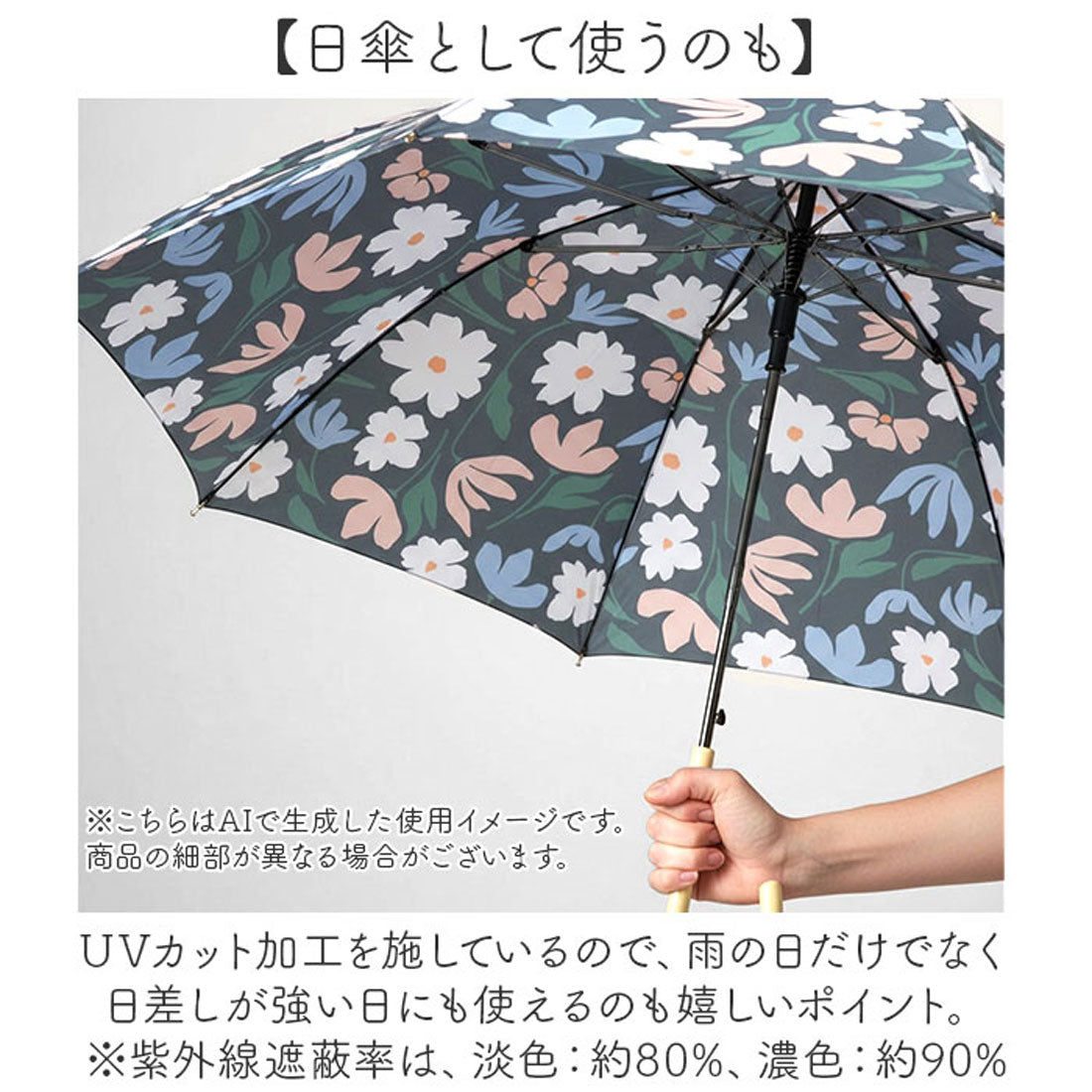 バックヤードファミリー BACKYARD FAMILY ワールドパーティー W.P.C 長傘 58cm （ミュークBL） ミュークBL