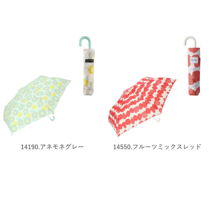 バックヤードファミリー BACKYARD FAMILY amusant sous la pluie 耐風折りたたみ傘 55cm （12930.リトルフラワーベージュ） 12930.リトルフラワーベージュ