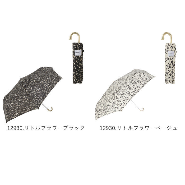 バックヤードファミリー BACKYARD FAMILY amusant sous la pluie 耐風折りたたみ傘 55cm （12930.リトルフラワーベージュ） 12930.リトルフラワーベージュ