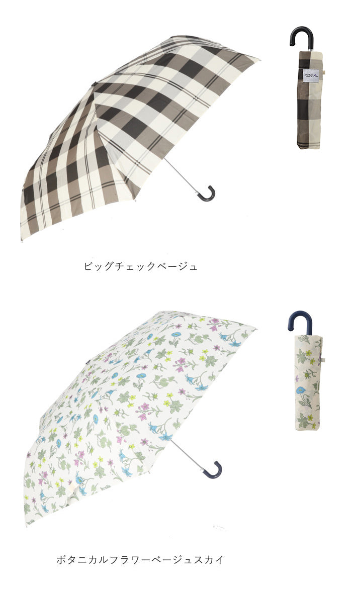 バックヤードファミリー BACKYARD FAMILY amusant sous la pluie 耐風折りたたみ傘 55cm （ボタニカルフラワーネイビー） ボタニカルフラワーネイビー