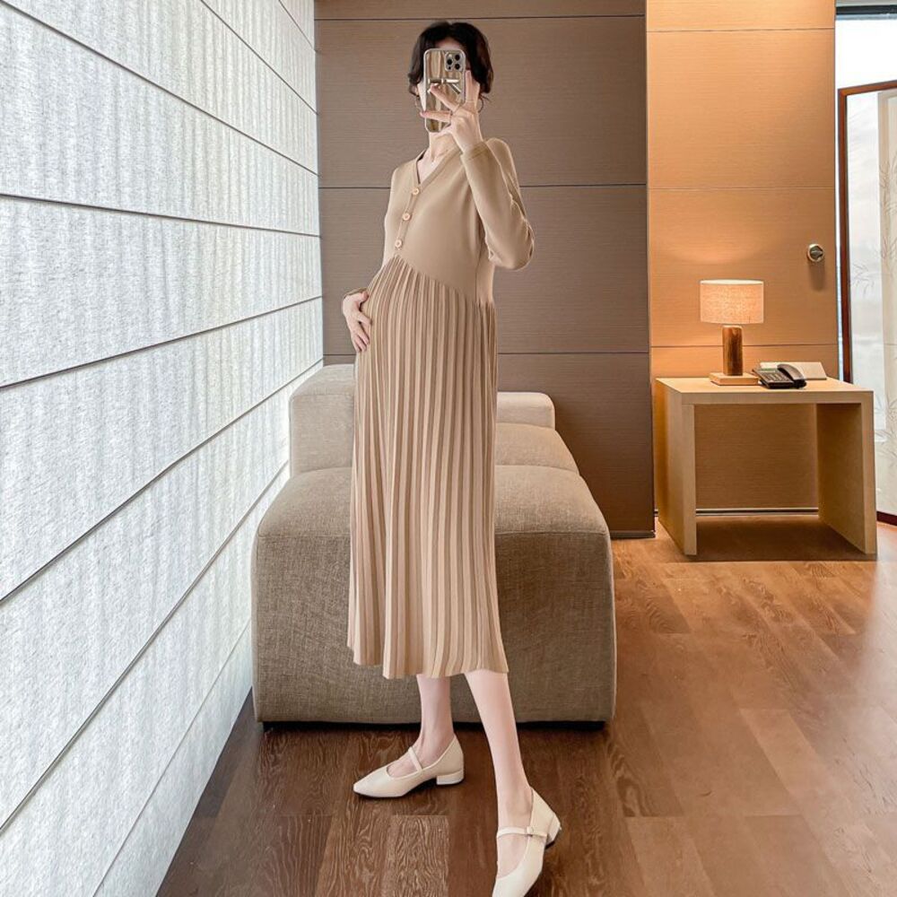 Backyard Family Maternity Dress Nursing Wear Spring Autumn Winter ysma5351