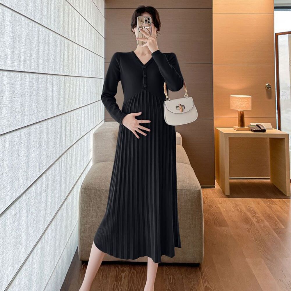 Backyard Family Maternity Dress Nursing Wear Spring Autumn Winter ysma5351