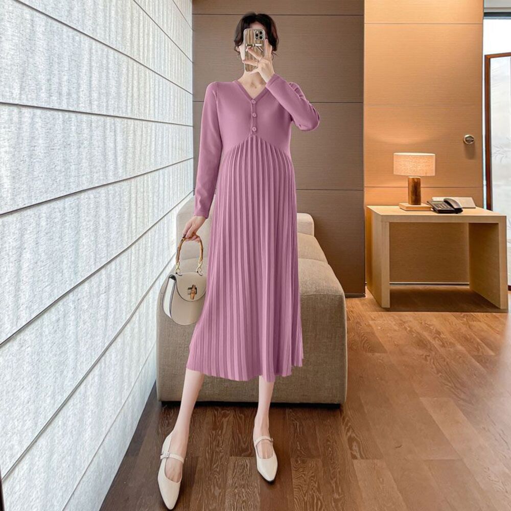 Backyard Family Maternity Dress Nursing Wear Spring Autumn Winter ysma5351