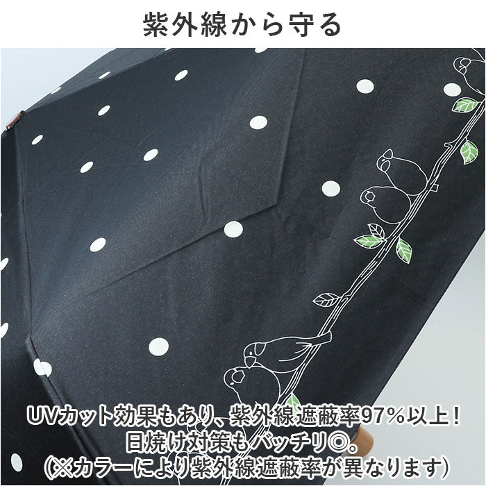 バックヤードファミリー BACKYARD FAMILY  シルバーコーティング 雨晴兼用 55cm 降りたたみ傘