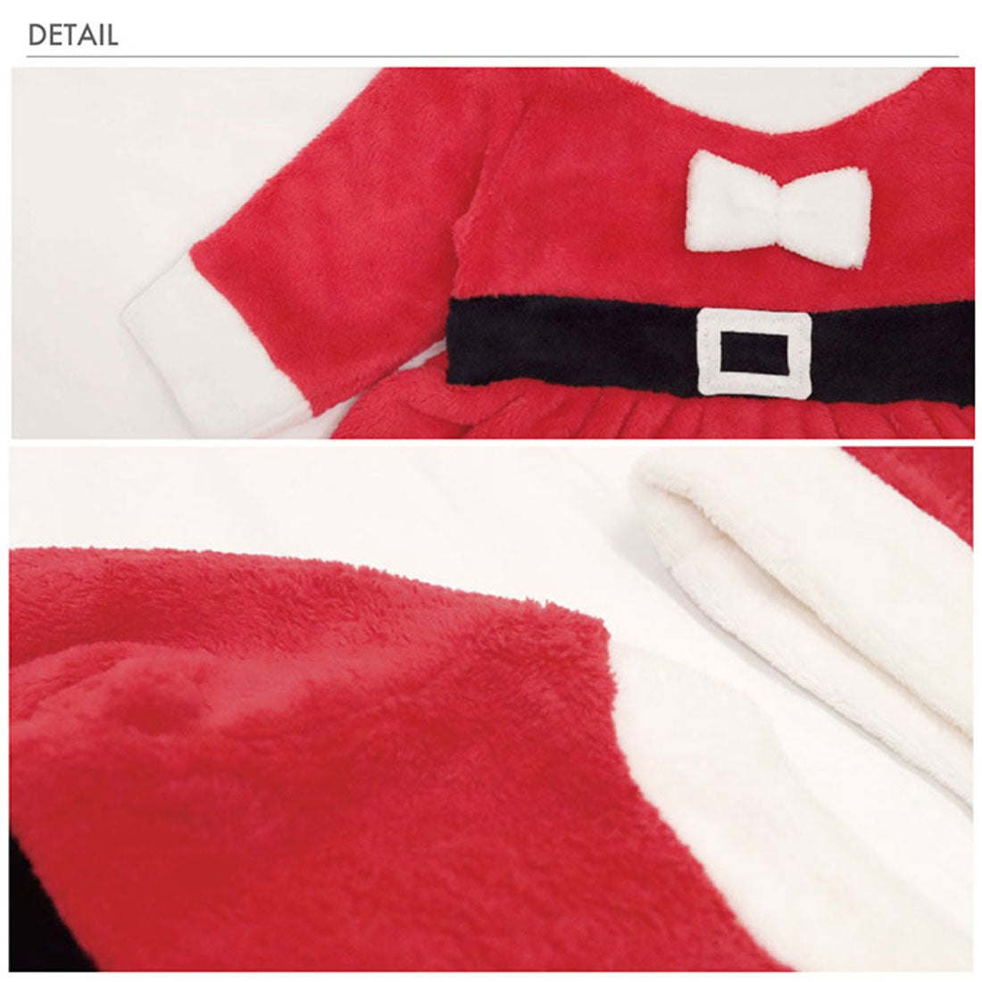 バックヤードファミリー BACKYARD FAMILY 【Aenak】サンタワンピース 女の子 ボア （レッド） レッド