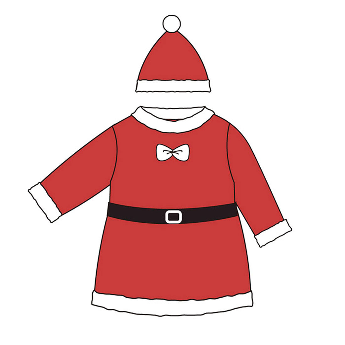 バックヤードファミリー BACKYARD FAMILY 【Aenak】サンタワンピース 女の子 ボア （レッド） レッド