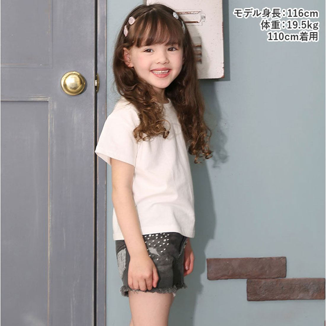 バックヤードファミリー BACKYARD FAMILY Rora ローラ エステラ デニム ショートパンツ （チャコールグレー） チャコールグレー