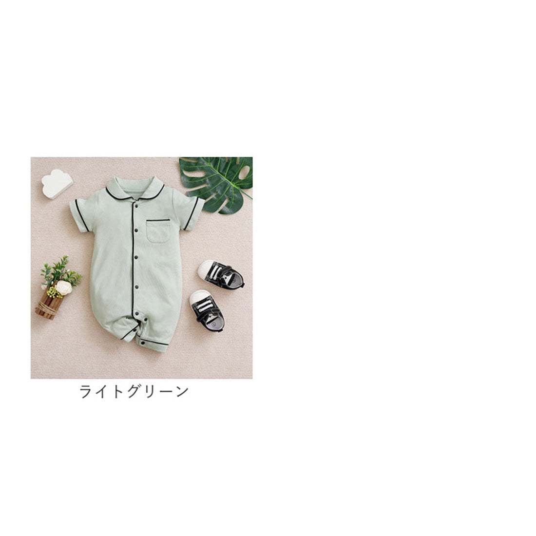 バックヤードファミリー BACKYARD FAMILY パジャマ風ロンパース半袖 lyrmwer01【返品不可商品】 （レッド） レッド