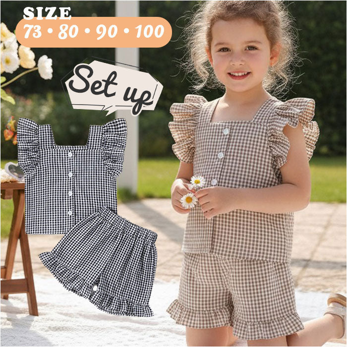 バックヤードファミリー BACKYARD FAMILY ベビー服 女の子 上下セット キッズ 子供服 （ブラック） ブラック