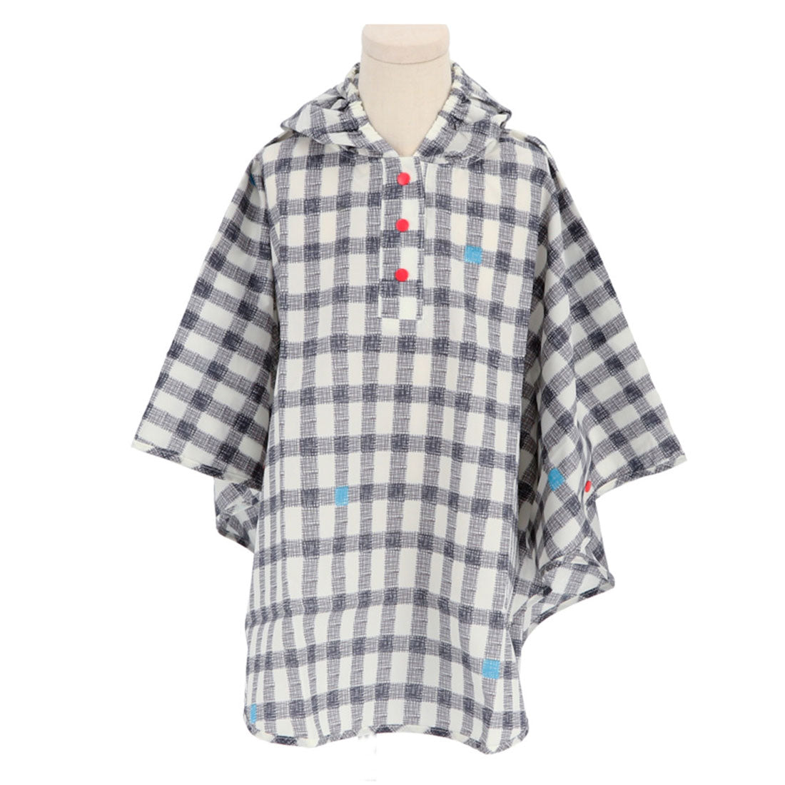 バックヤードファミリー BACKYARD FAMILY 392plusm キッズポンチョ Sサイズ Mサイズ,gingham.BK