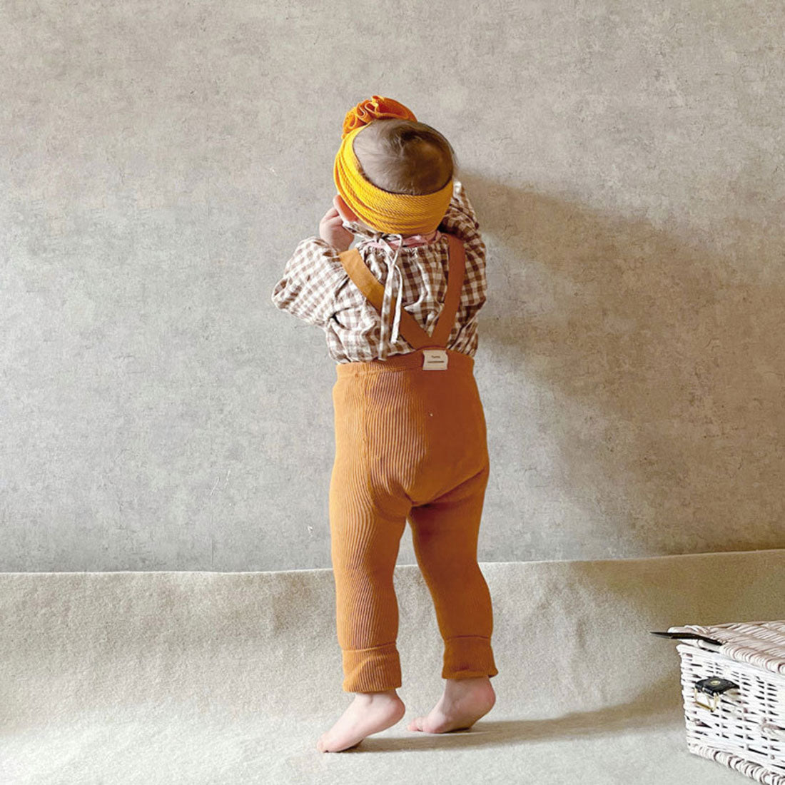 バックヤードファミリー BACKYARD FAMILY レギンス ベビー サロペット パンツ【返品不可商品】 （オレンジ） オレンジ