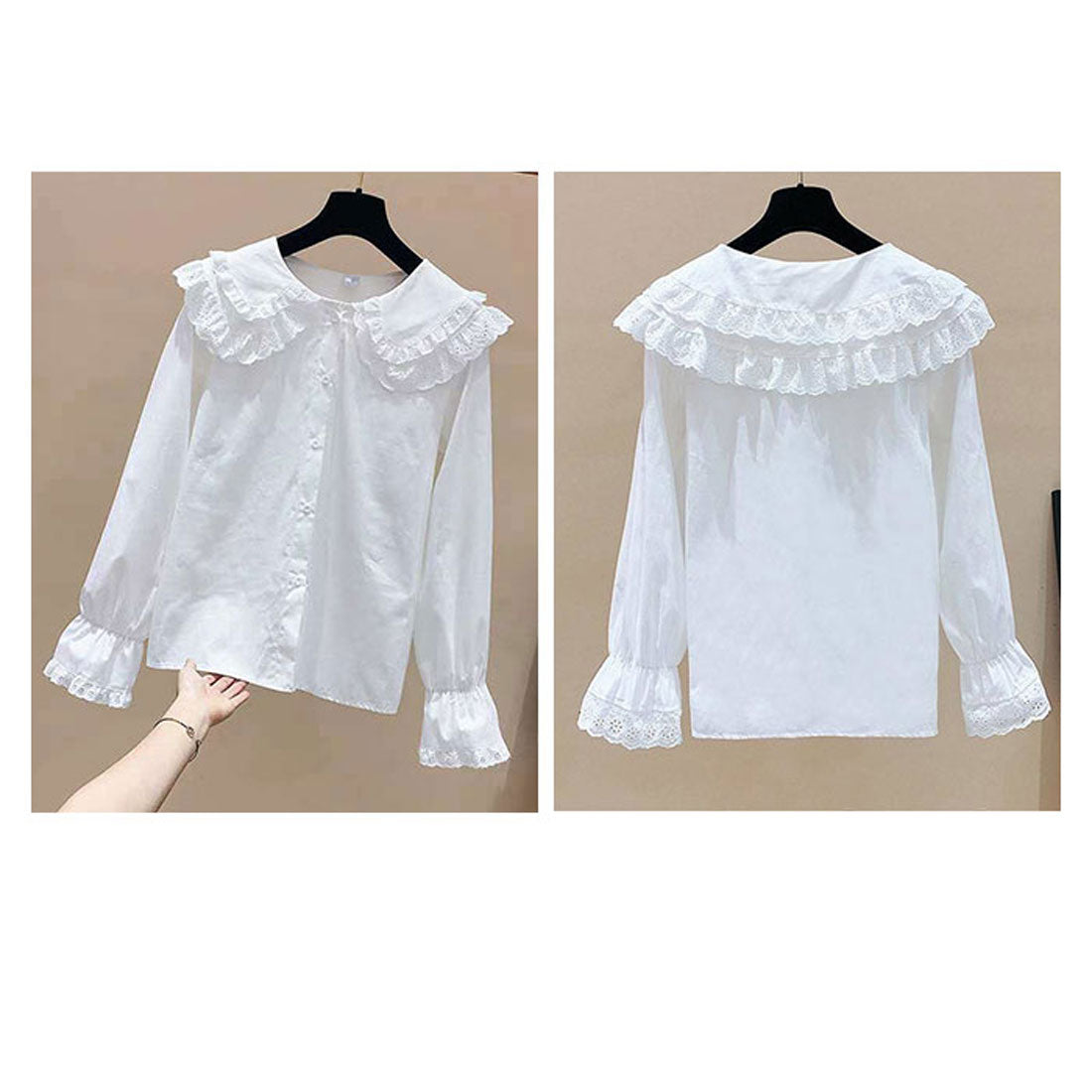 BACKYARD FAMILY BACKYARD FAMILY Kids Blouse Girls Lace Long Sleeve