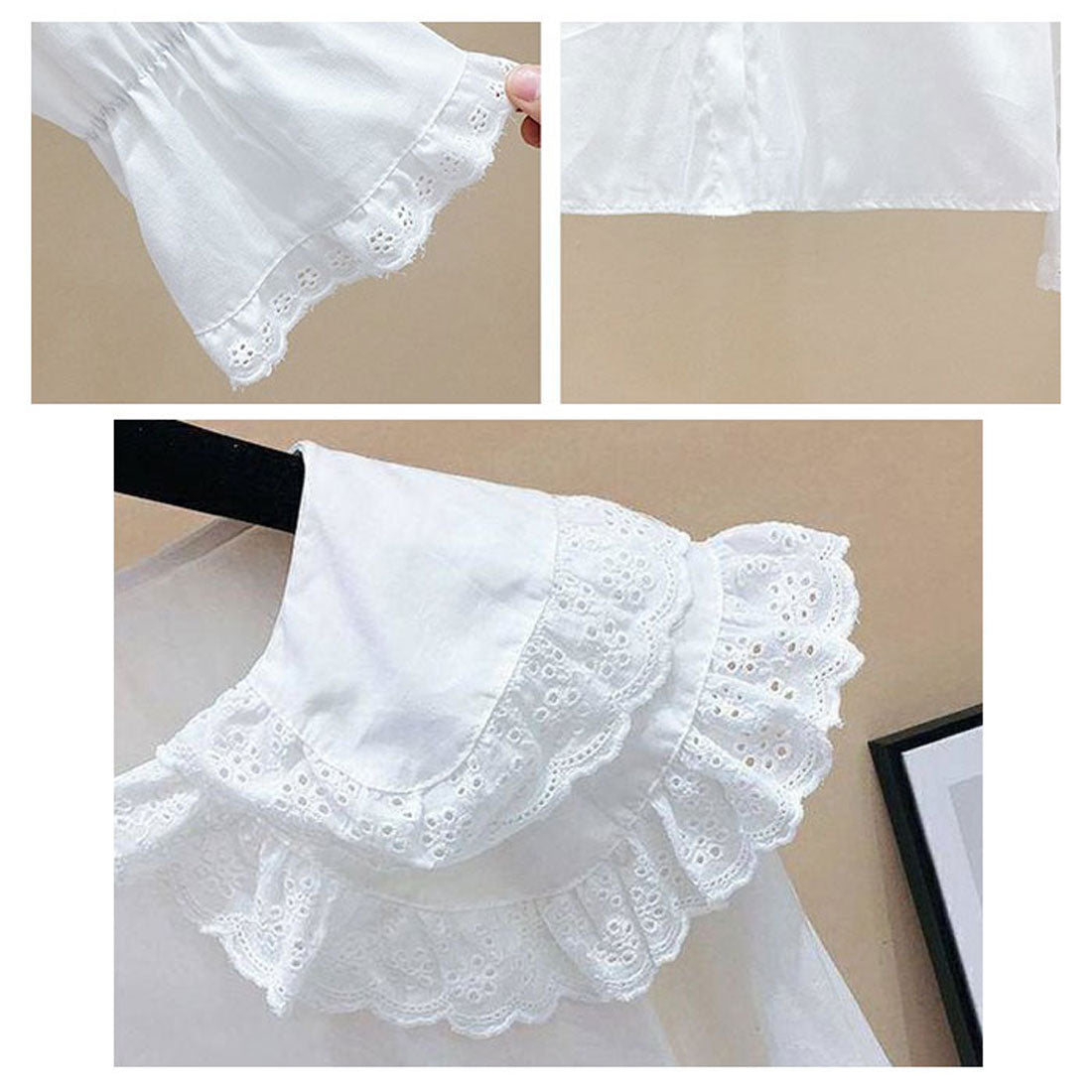 BACKYARD FAMILY BACKYARD FAMILY Kids Blouse Girls Lace Long Sleeve