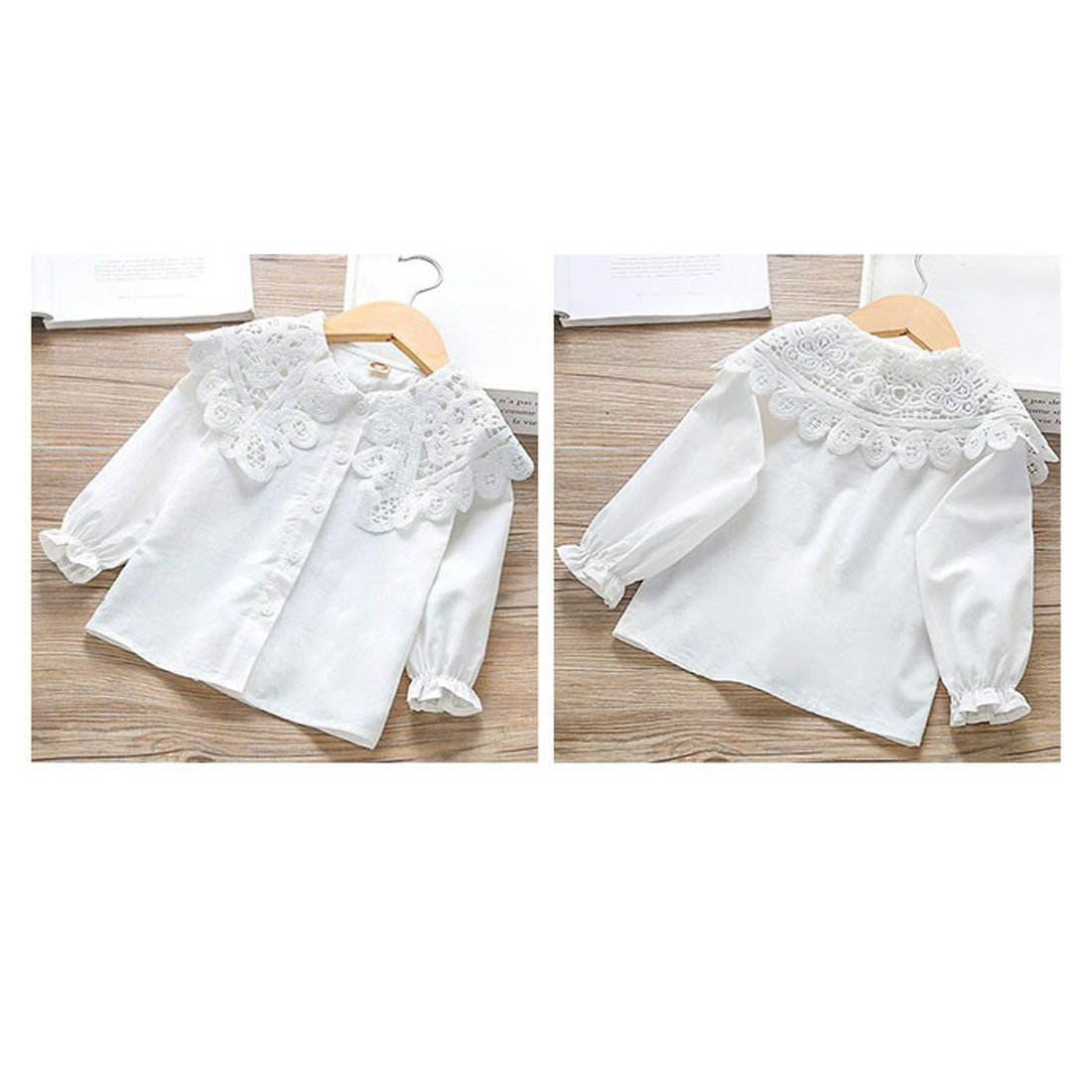 BACKYARD FAMILY BACKYARD FAMILY Kids Blouse Girls Lace Long Sleeve