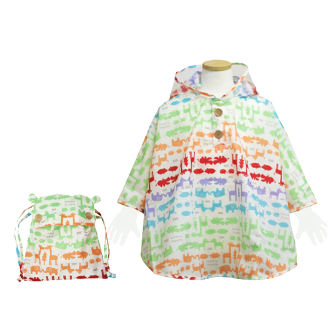 バックヤードファミリー BACKYARD FAMILY レインコート ポンチョ キッズ 90cm,アニマル