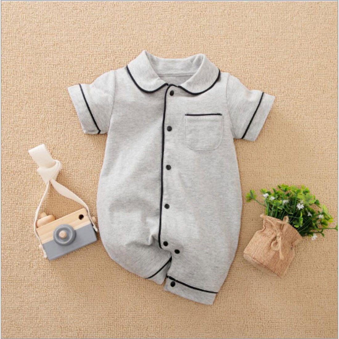 BACKYARD FAMILY Pajama-style Romper Short Sleeve lyrmwer01 [Non-returnable item]