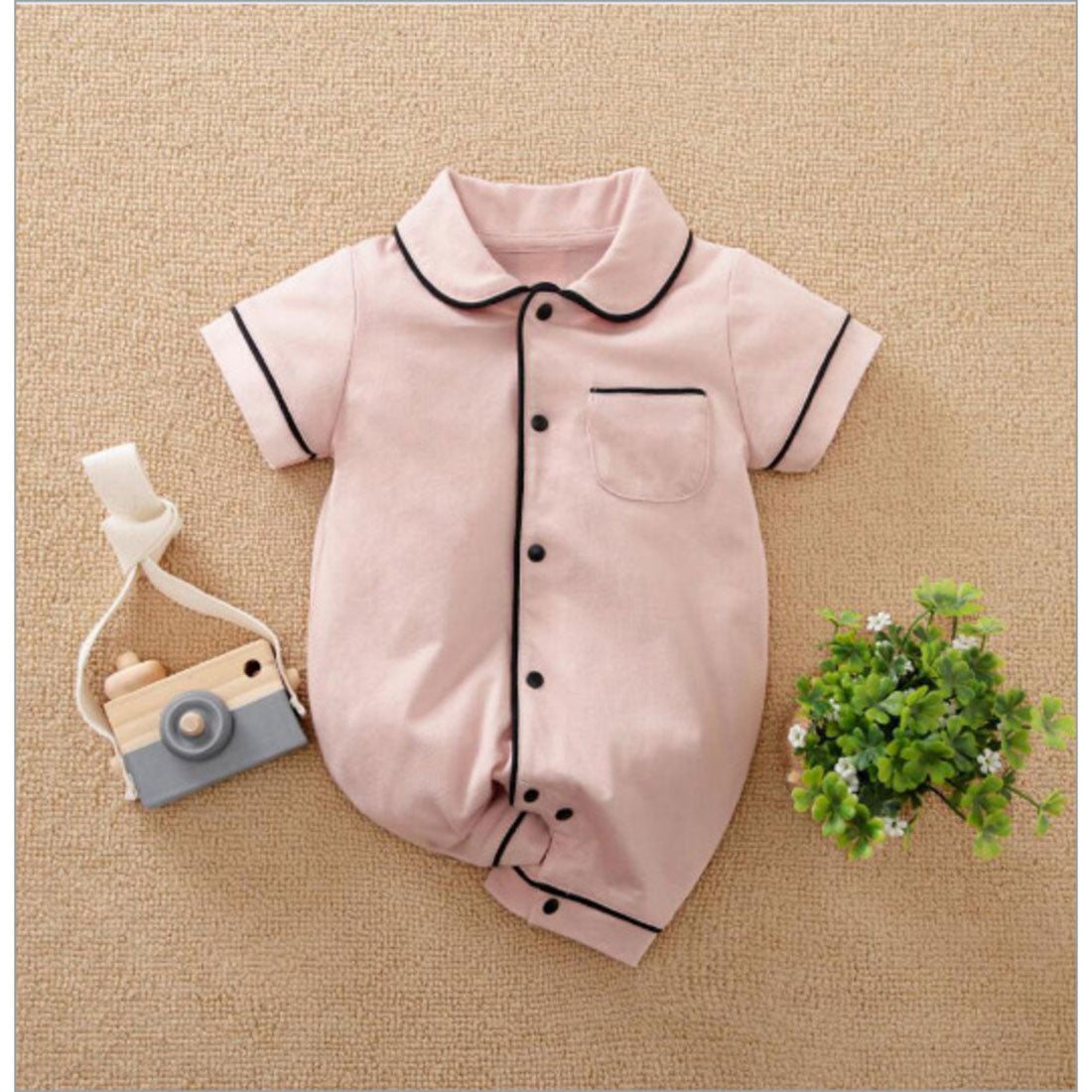 BACKYARD FAMILY Pajama-style Romper Short Sleeve lyrmwer01 [Non-returnable item]