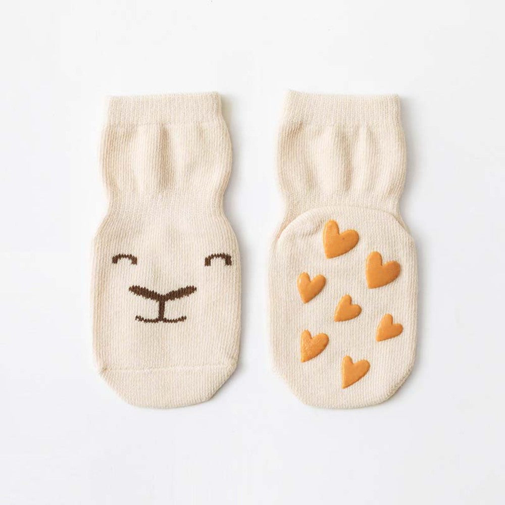 バックヤードファミリー BACKYARD FAMILY キッズ ソックス 滑り止め sesocks04 （オフホワイト×ハート） オフホワイト×ハート