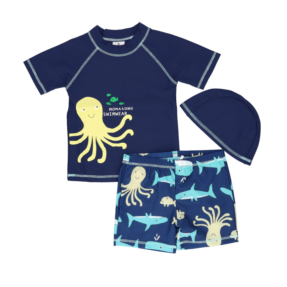 BACKYARD FAMILY Boys' Short Sleeve Swimsuit lyswim6 [Non-returnable item]