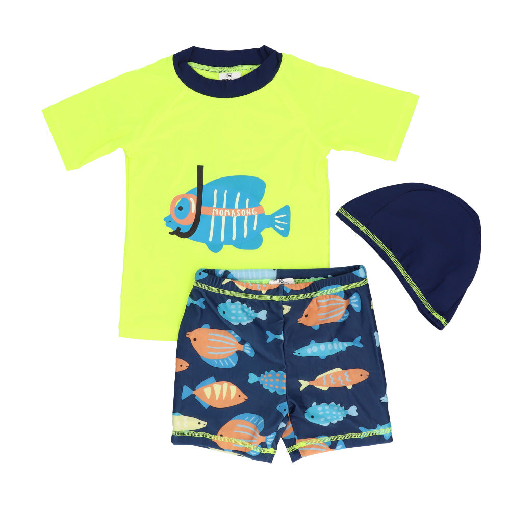 BACKYARD FAMILY Boys' Short Sleeve Swimsuit lyswim6 [Non-returnable item]