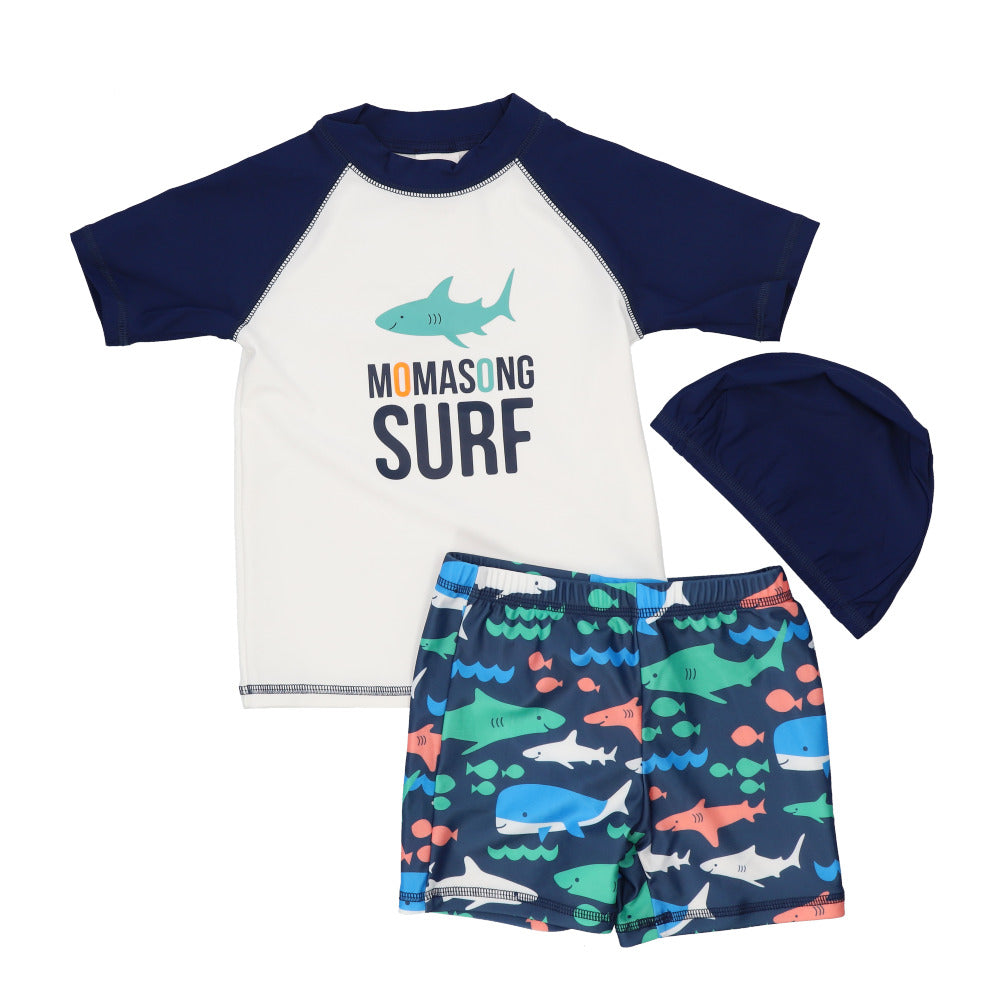 BACKYARD FAMILY Boys' Short Sleeve Swimsuit lyswim6 [Non-returnable item]