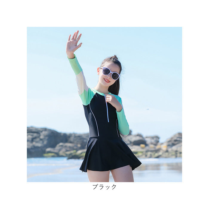 バックヤードファミリー BACKYARD FAMILY 女の子 水着 pk2201【返品不可商品】 （ブラック） ブラック
