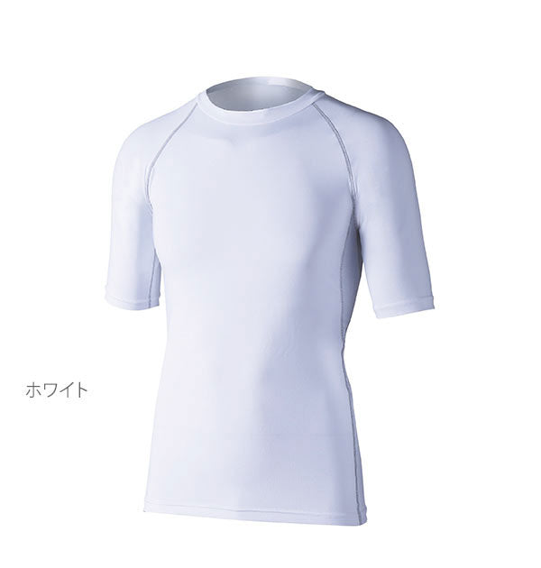 ノーブランド No Brand 冷感消臭パワーストレッチ 半袖クルーネックシャツ
