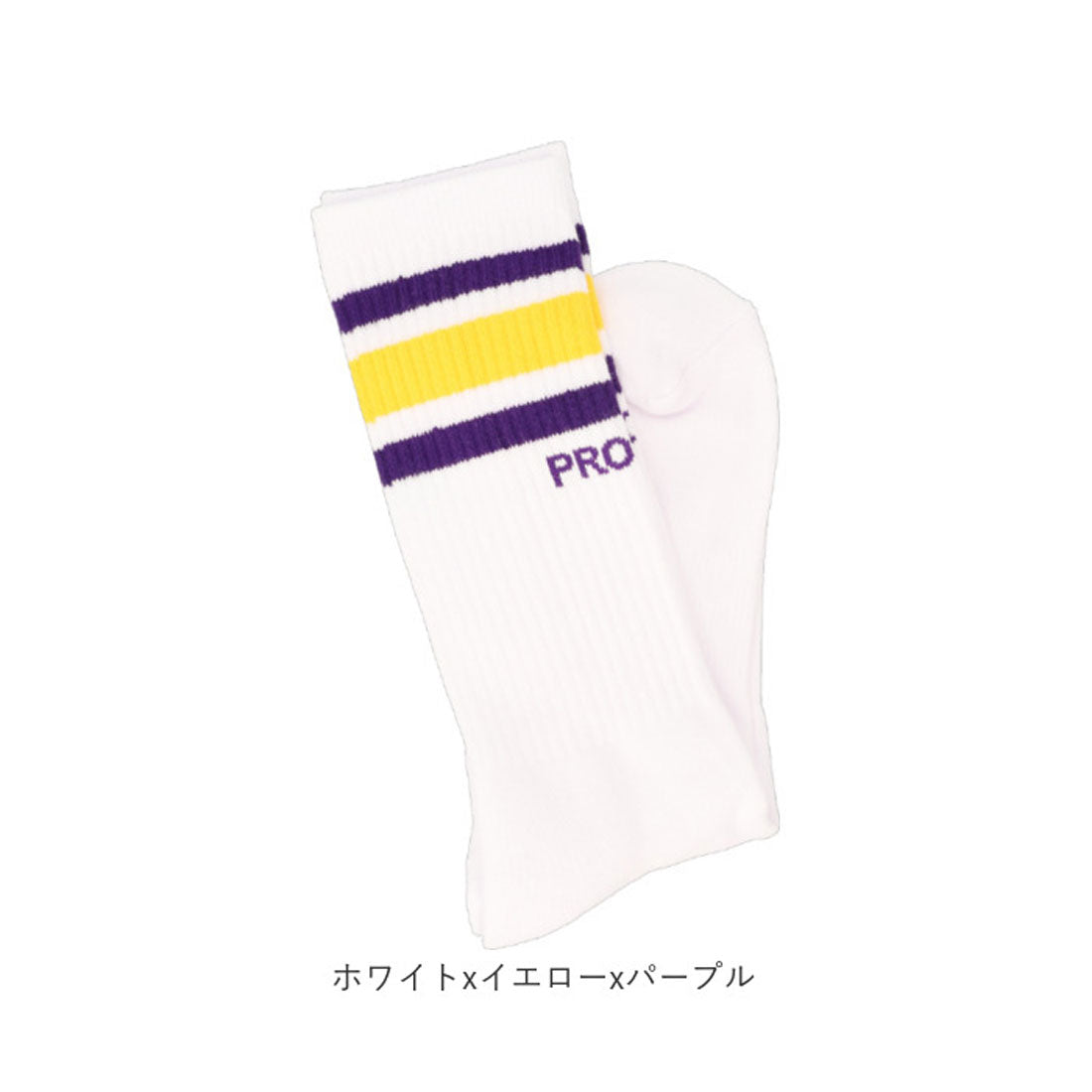 バックヤードファミリー BACKYARD FAMILY PRO CLUB プロクラブ 183 クルーソックス （ホワイトxレッドxブラック） ホワイトxレッドxブラック