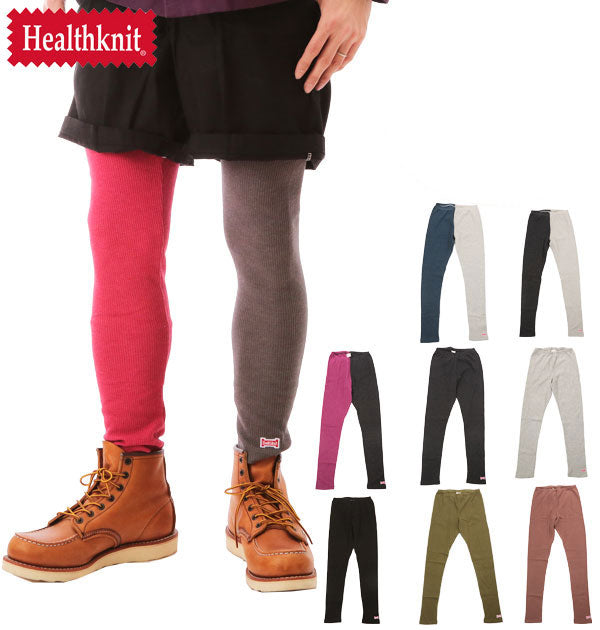 ノーブランド No Brand ヘルスニット Healthknit レギンス （レッド×チャコール） レッド×チャコール