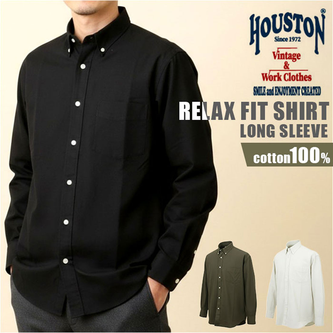 バックヤードファミリー BACKYARD FAMILY HOUSTON OXFORD BD SHIRTS RELAX FIT （OLIVE） OLIVE
