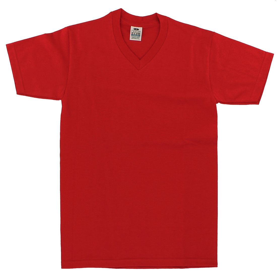 バックヤードファミリー BACKYARD FAMILY PRO CLUB プロクラブ 106 Vネック コンフォート Tシャツ,レッド