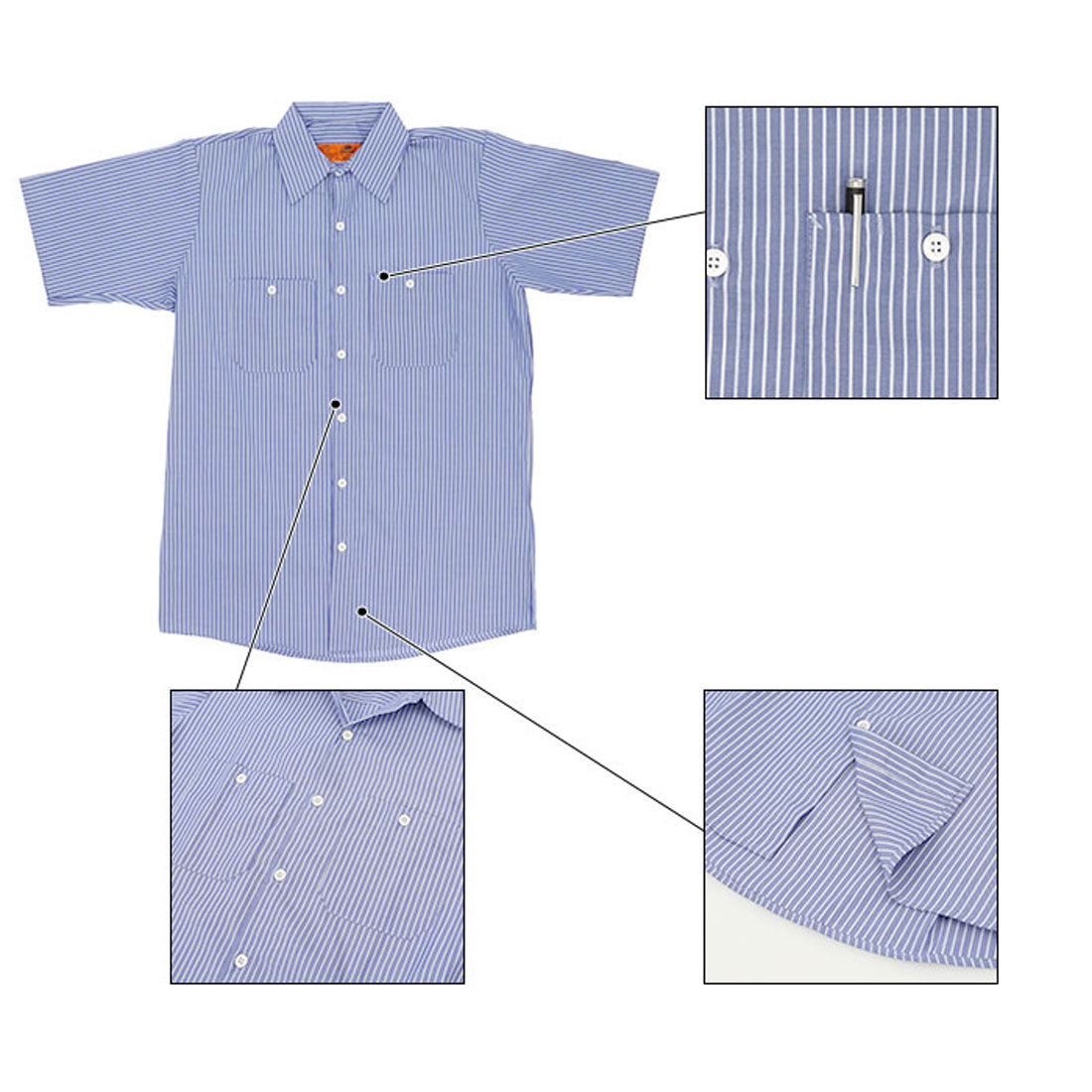 BACKYARD FAMILY RED KAP SP20 MENS short sleeve work shirt