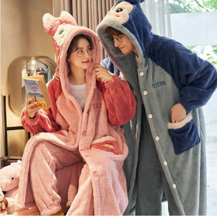 Backyard Family ROOM WEAR Fluffy Ladies Men's Pair mmrwr110g