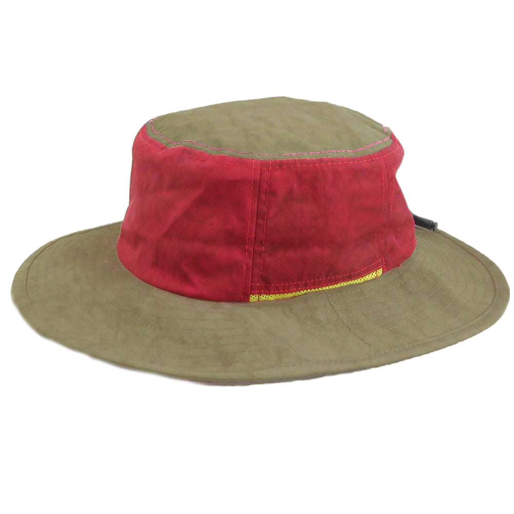 ノーブランド No Brand 撥水ムラ染め ポリアドベンチャーハット TYO-062,BEIGE/WINE