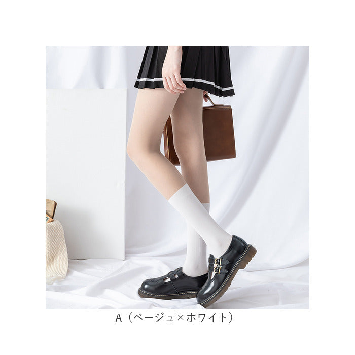 バックヤードファミリー BACKYARD FAMILY ソックス風 ストッキング mm3s118a （B（ベージュ×ブラック）） B（ベージュ×ブラック）