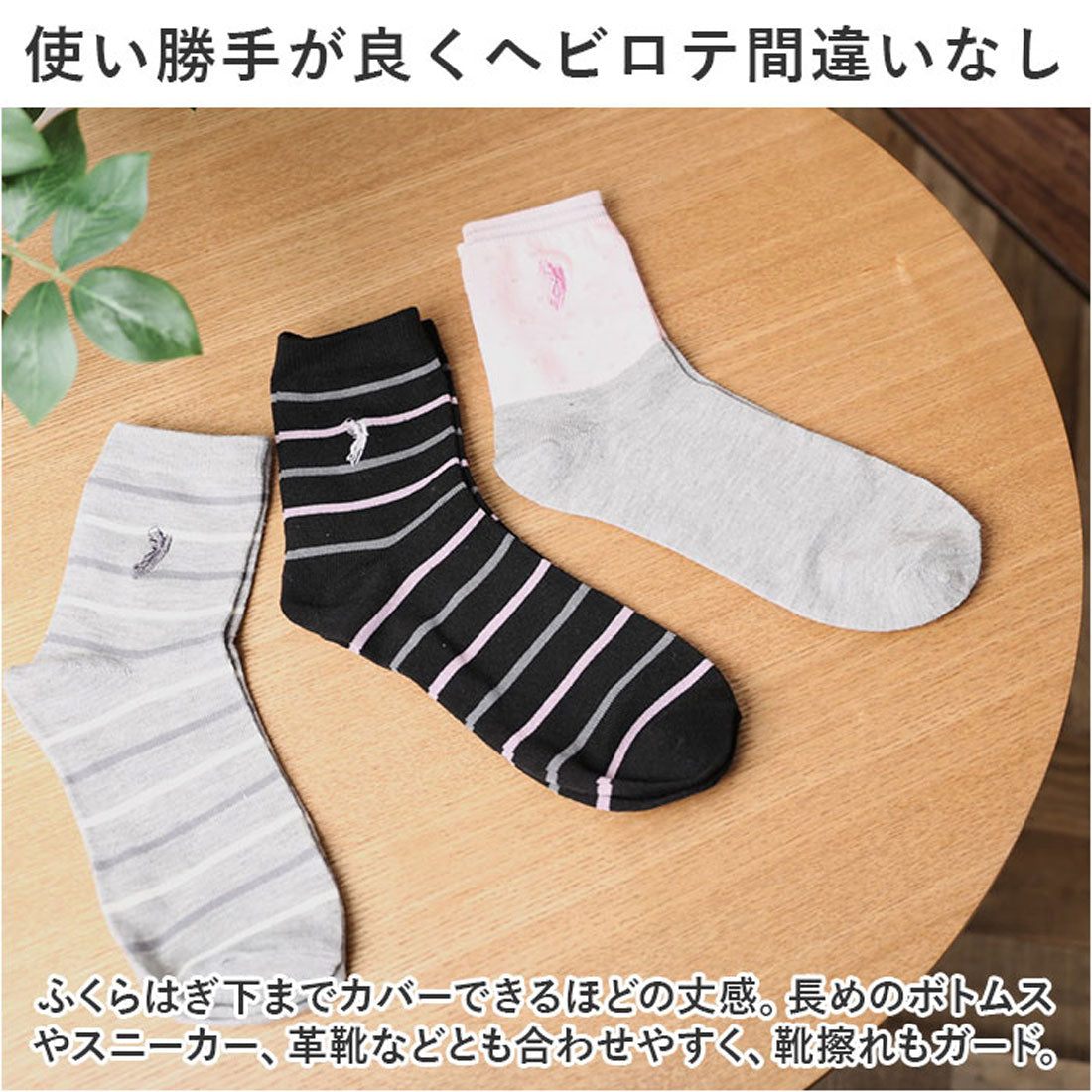 バックヤードファミリー BACKYARD FAMILY 婦人 カジュアルソックス/柄E 12足セット （5色アソート） 5色アソート