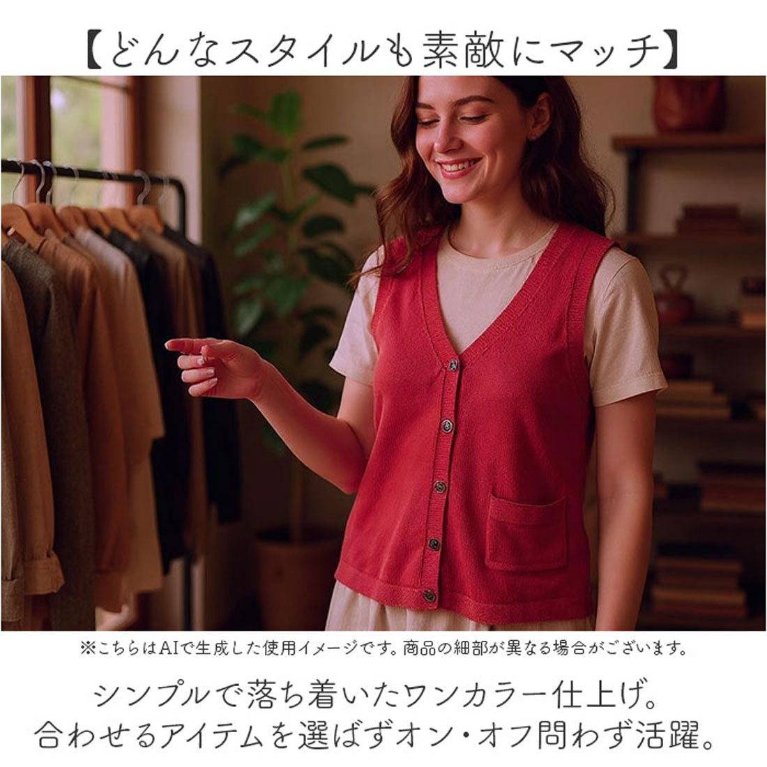 バックヤードファミリー BACKYARD FAMILY ニットベスト （グレー） グレー