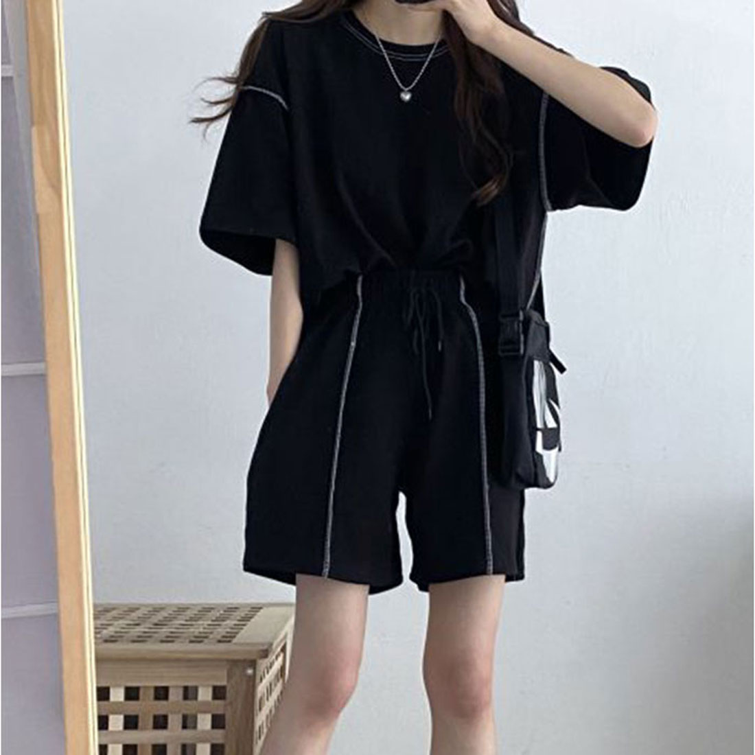 バックヤードファミリー BACKYARD FAMILY ショートパンツ Tシャツ セットアップ （ライトグレー） ライトグレー