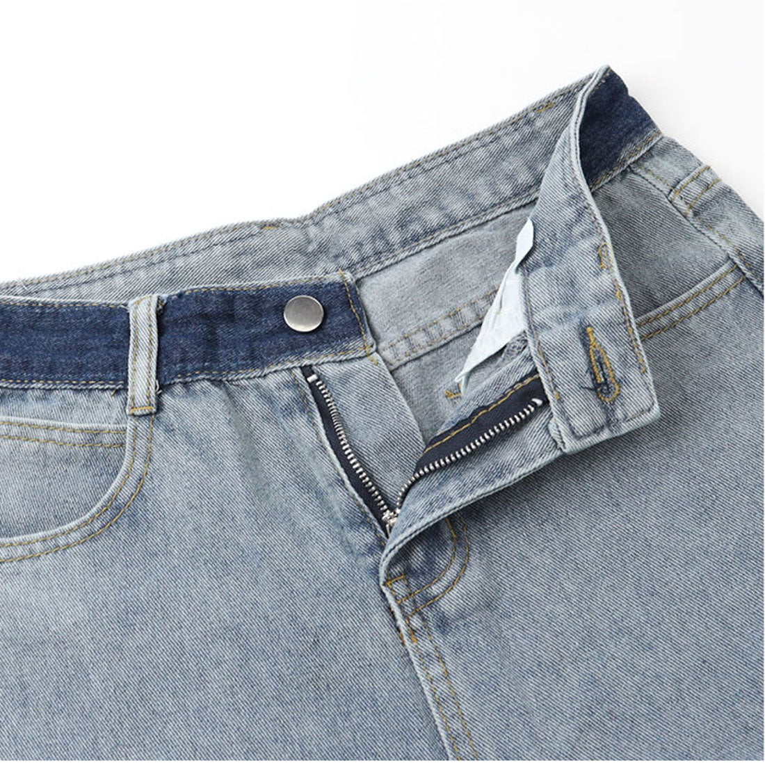 バックヤードファミリー BACKYARD FAMILY ストレート デニムパンツ ハイウエスト （ブルー） ブルー