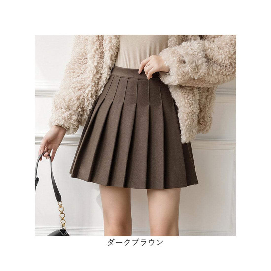 バックヤードファミリー BACKYARD FAMILY プリーツスカート ハイウエスト mmpskirt25a （ダークブラウン） ダークブラウン