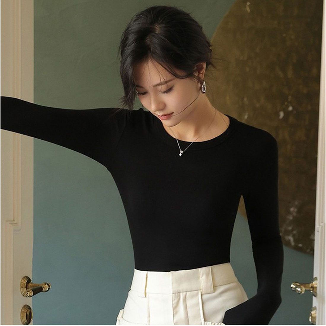 バックヤードファミリー BACKYARD FAMILY カットソー トップス 長袖 オールシーズン （ブラック） ブラック