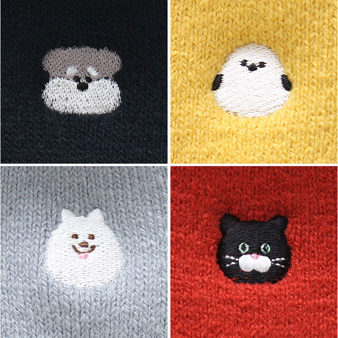 バックヤードファミリー BACKYARD FAMILY スワンネルおやすみ靴下刺繍 （シュナウザー） シュナウザー